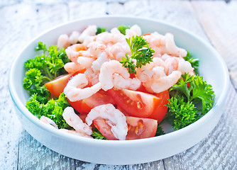 Image showing salad with shrimps