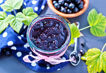 Image showing black currant jam