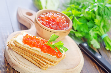 Image showing caviar on bread