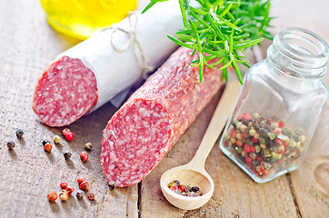 Image showing salami