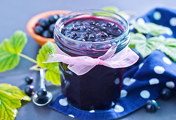 Image showing black currant jam