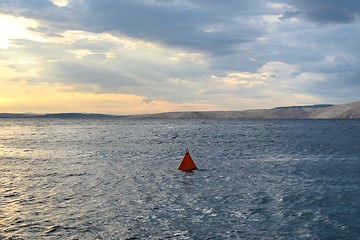 Image showing Coastline with horizon and sky