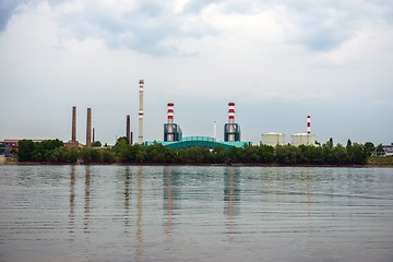 Image showing Chimney of a Power plant