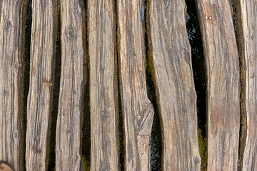 Image showing Closeup photo of wooden floor panels