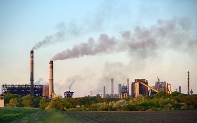 Image showing Chimney of a Power plant