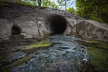 Image showing Filth flowing out from sewage