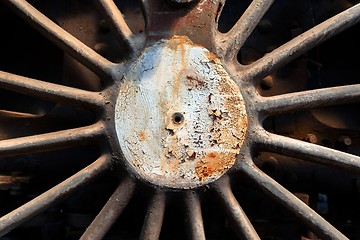 Image showing Industrial worn metal closeup photo