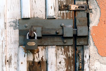 Image showing Rusted metal texture closeup photo