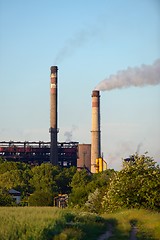 Image showing Chimney of a Power plant