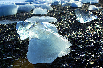 Image showing Ice floes at glacier lagoon Jokulsarlon