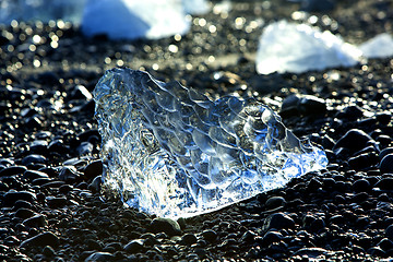 Image showing Ice floes at glacier lagoon Jokulsarlon in Iceland