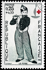 Image showing Young Flautist Stamp