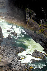 Image showing The Victoria falls, view from top to canyon