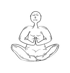 Image showing meditating monk