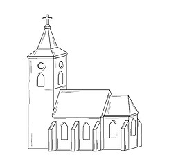 Image showing sketch of the church