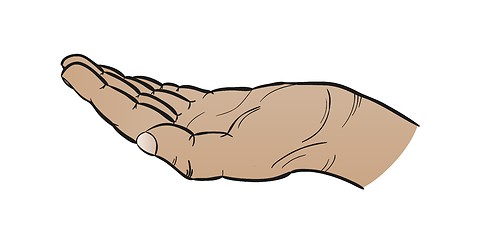 Image showing open black hand