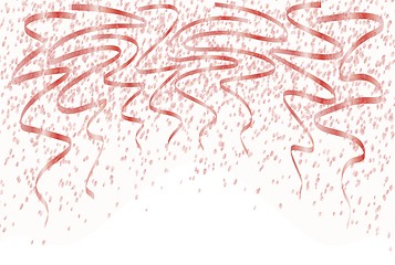 Image showing falling red confetti