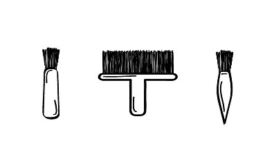 Image showing three brushes