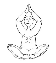 Image showing meditating monk