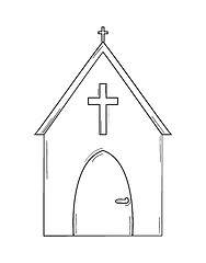 Image showing sketch of the church