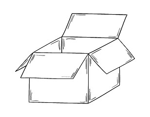 Image showing open paper box