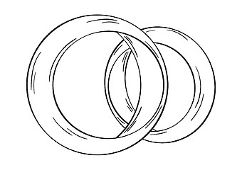 Image showing two gold rings