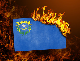 Image showing Flag burning - Nevada