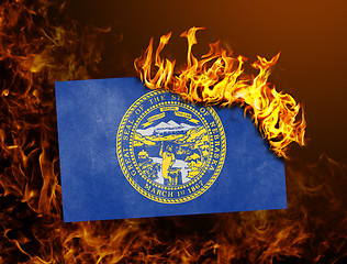 Image showing Flag burning - Nebraska