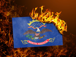 Image showing Flag burning - North Dakota