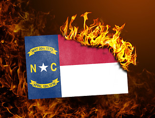 Image showing Flag burning - North Carolina