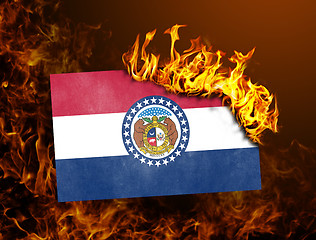 Image showing Flag burning - Missouri