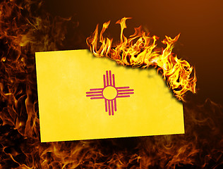 Image showing Flag burning - New Mexico