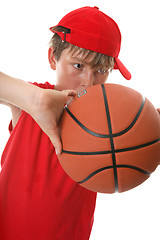 Image showing Boy playing basketball