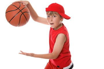 Image showing Playing basketball