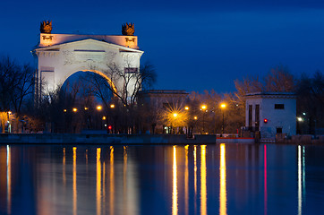 Image showing View of first lock of Volga-Don Canal named after Lenin, Volgograd