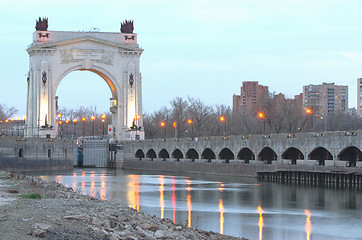 Image showing View of first lock of Volga-Don Canal Lenin, Volgograd