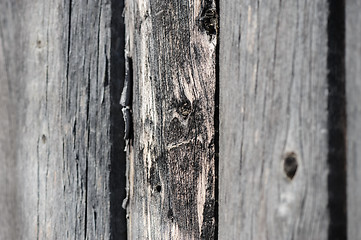 Image showing cracked aged wooden boards