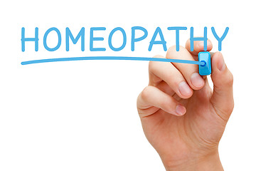 Image showing Homeopathy Blue Marker