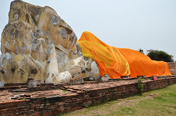 Image showing Wat Lokayasutharam is Temple of Reclining Buddha in Ayutthaya