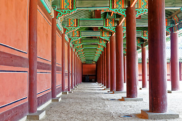 Image showing hallway in the korean ancient palace