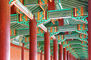 Image showing hallway in the korean ancient palace