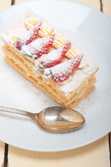 Image showing napoleon strawberry cake dessert 