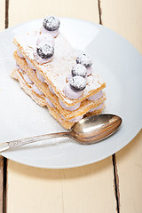 Image showing napoleon blueberry cake dessert 