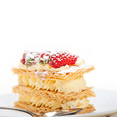 Image showing napoleon strawberry cake dessert 