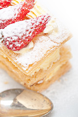 Image showing napoleon strawberry cake dessert 