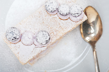 Image showing napoleon blueberry cake dessert 