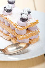 Image showing napoleon blueberry cake dessert 