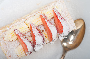 Image showing napoleon strawberry cake dessert 