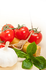 Image showing Italian basic pasta ingredients