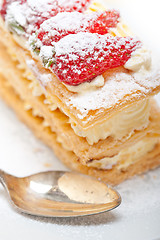 Image showing napoleon strawberry cake dessert 